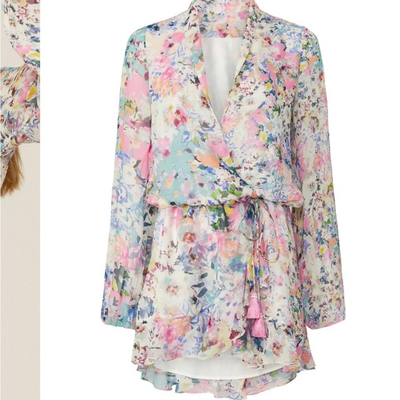 Rococo Sand Floral Wrap Mini Dress - Picture 6 of 6